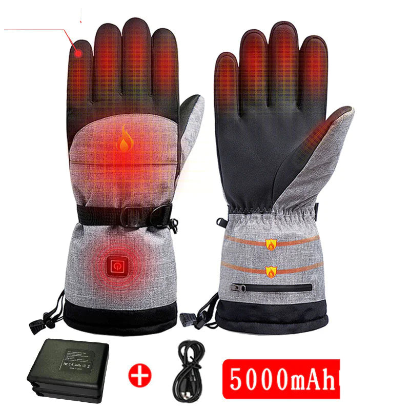 Heated Gloves with Adjustable Temperature 5000mAh Battery Up to 8 Hours of Heat Waterproof Windproof Touchscreen Friendly 3 Heat Levels Shipped from USA