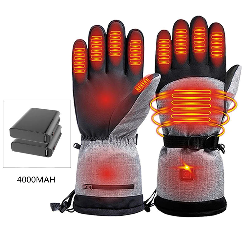 Heated Gloves with Adjustable Temperature 5000mAh Battery Up to 8 Hours of Heat Waterproof Windproof Touchscreen Friendly 3 Heat Levels Shipped from USA
